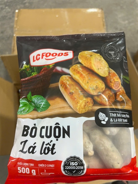 Bò cuộn lá lốt 500gr